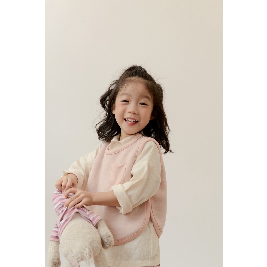 Gilê nỉ 3-bấm màu trơn [Bé nhỏ 73-120cm] - 9 màu