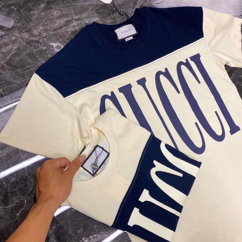 Phông GC chữ nổi pha cổ spf siêu nét - Áo phông nam chữ ngực cao cấp