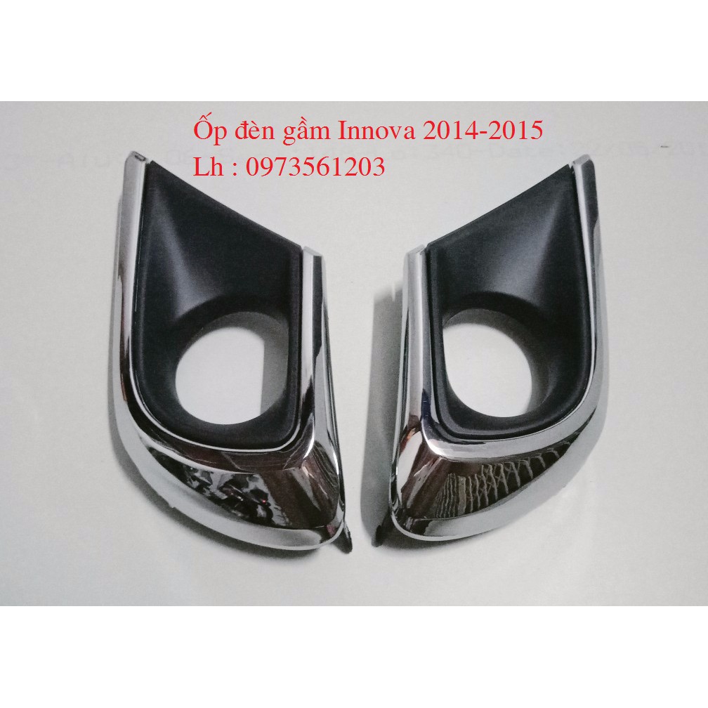 Ốp đèn gầm Innova 14-15, mạ crom -tặng vòng xoay hương hoa