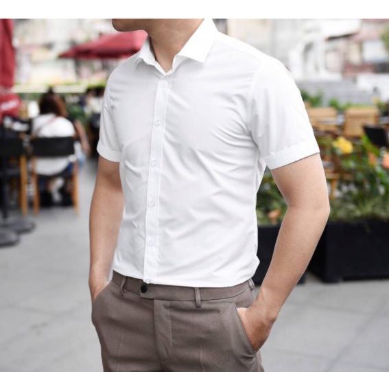 Sơ mi ZARA MAN cộc tay nam,,Áo công sở, Áo Sơ Mi hàn quốc trơn chất lụa mềm dáng ôm nhẹ | BigBuy360 - bigbuy360.vn