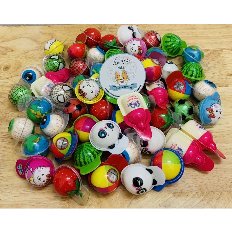 Kẹo Dẻo Con Mắt, Panda, Trái Dâu Có Nhân 10g - Ăn Vặt 492