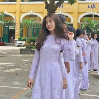 ÁO DÀI GẤM NỮ SINH CAO CẤP KÈM QUẦN