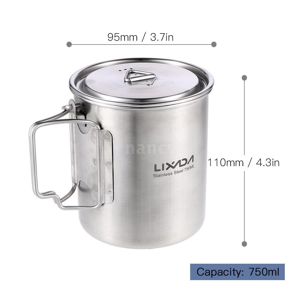 Cốc gấp gọn có nắp đậy dùng cho các hoạt động ngoài trời 750ml