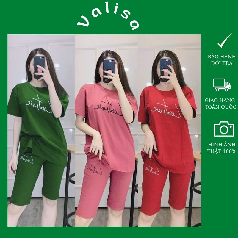Set đồ bộ nữ, quần lửng thun cotton co giãn tốt. Đồ bộ nữ, đồ mặc nhà đẹp dễ thương