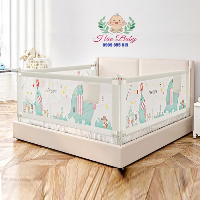 Thanh chắn giường điều chỉnh độ cao Baby Number cao cấp cho bé