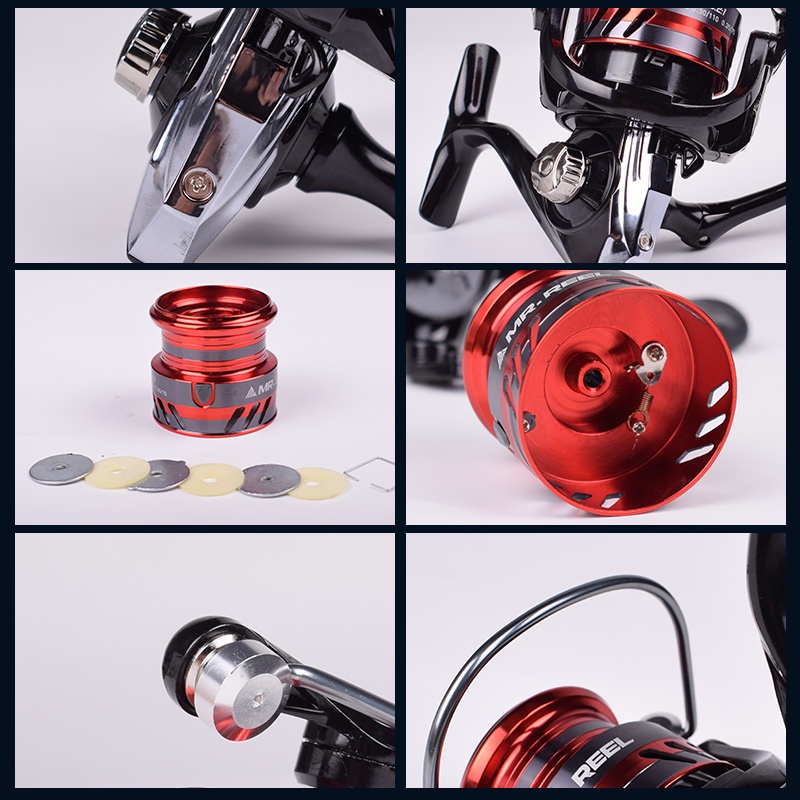 Máy câu cá Mavllos bằng kim loại siêu nhẹ 2000 3000 5.2:1 lực kéo tối đa 8kg