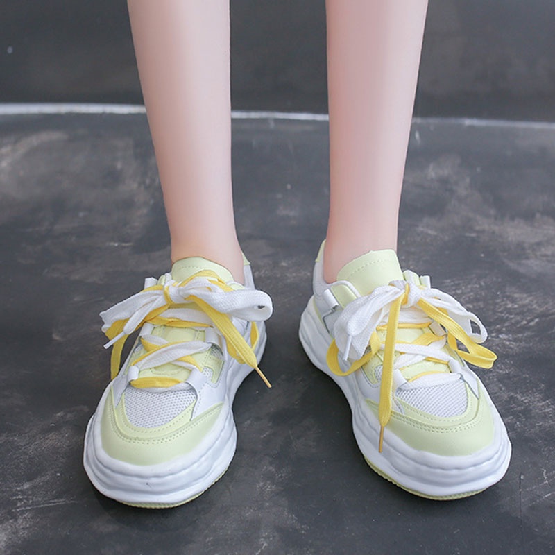 Giày thể thao RENBEN 2022 siêu nhẹ thoáng khí phối màu phong cách mùa thu cho nữ