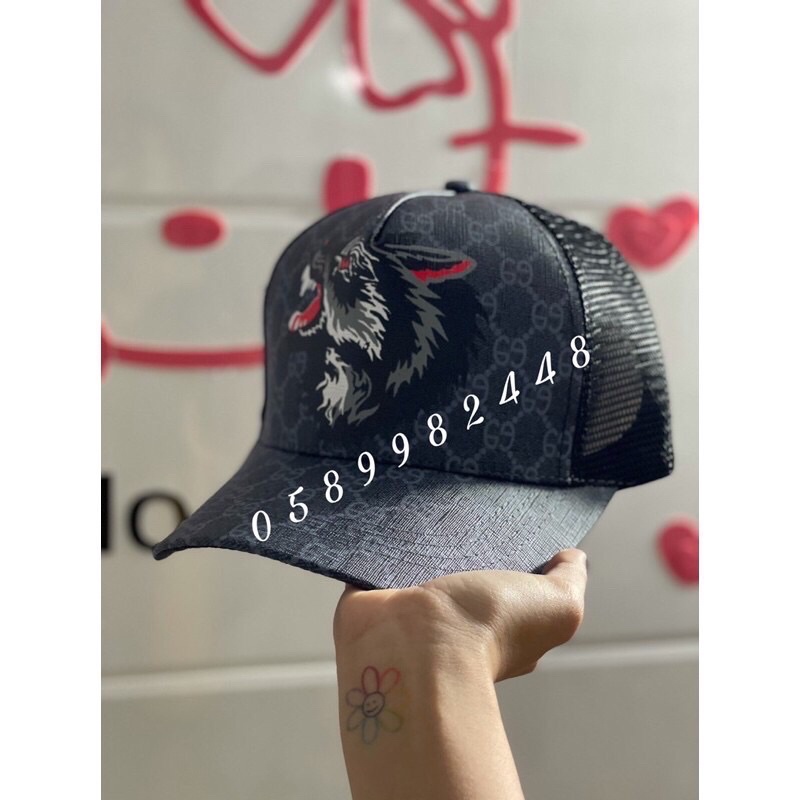 NÓN KẾT PHỐI LƯỚI CON CHÓ SÓI XANH BỤI