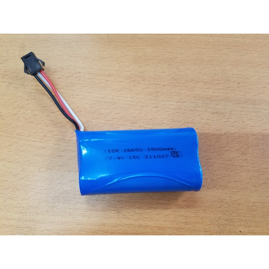 Pin 7.4V 1500mah chân SM3P dùng cho xe tăng cỡ lớn, tàu thủy ,ô tô điều khiển từ xa