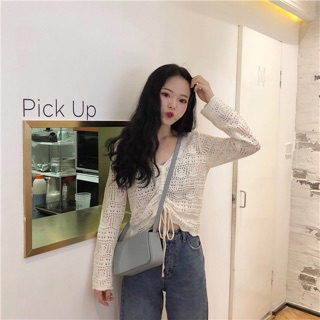 Áo len lưới croptop cá tính ulzzang (ẢNH THẬT Ở CUỐI)