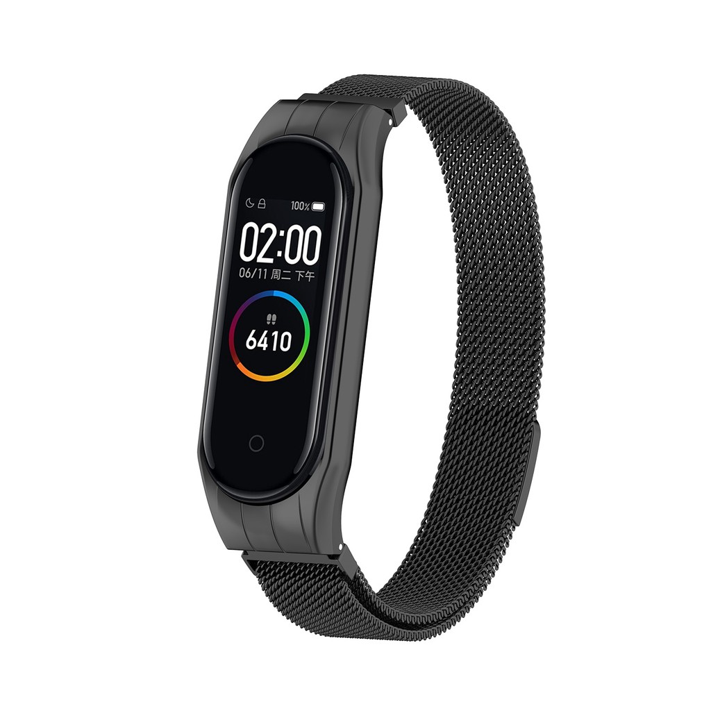 Dây đeo đồng hồ bằng thép không gỉ Milan từ tính nhiều màu sắc tùy chọn thay thế cho Xiaomi Mi Band 3/4/5/6