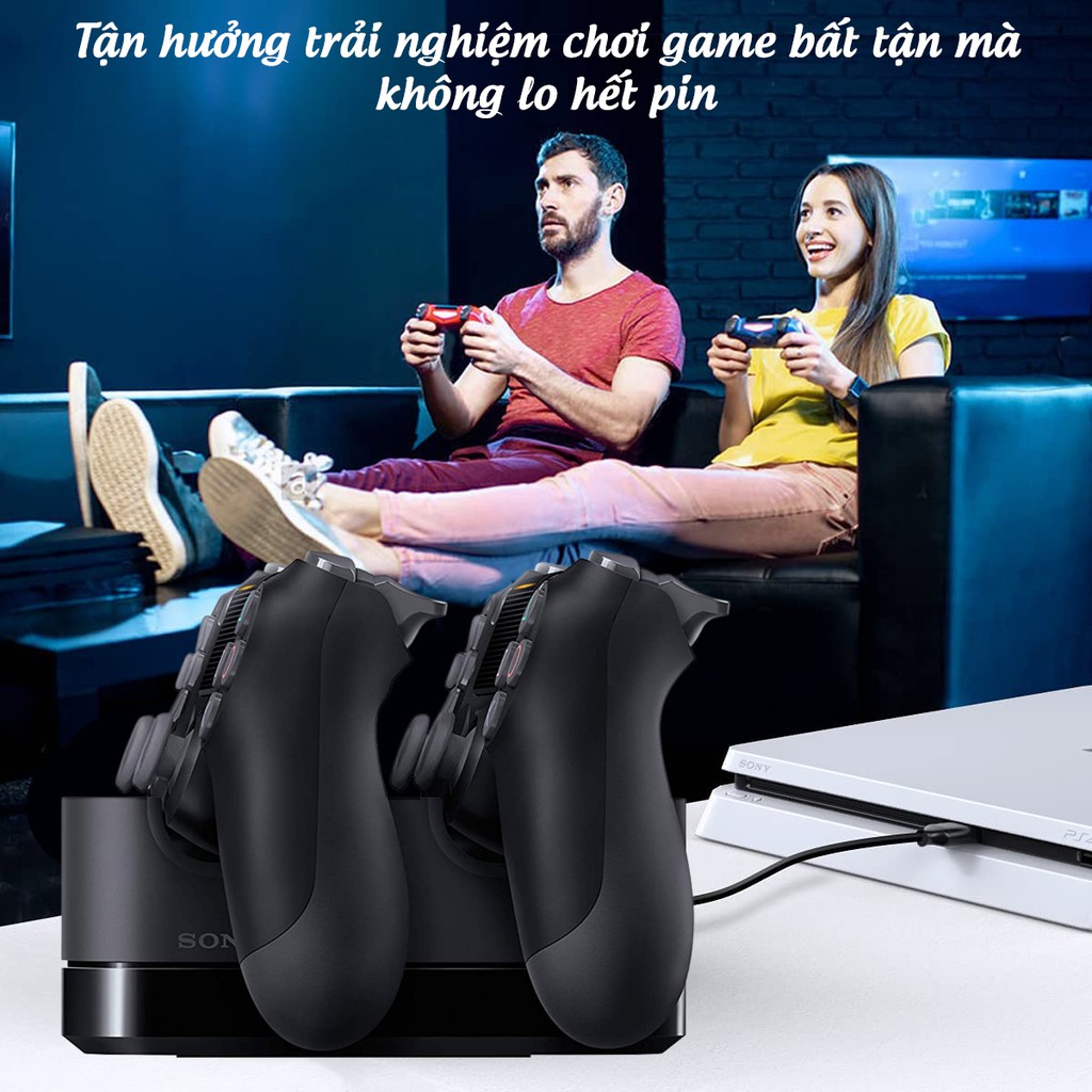 Dock sạc tay cầm PS4 chính hãng Sony, Đế sạc tay cầm PS4 Sony