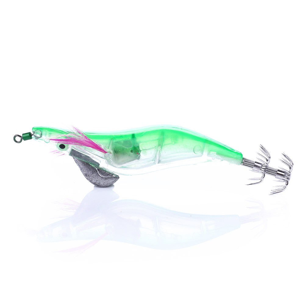 HENGJIA 21g Mực ống Jigs Fishing Tackle Lures Bả # 3.5 Tôm nước mặn