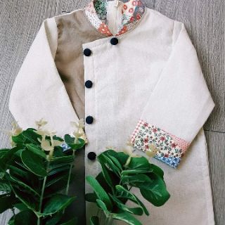Áo dài linen bé trai