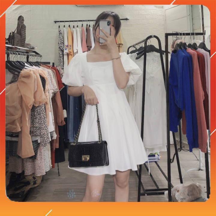 Đầm dự tiệc cưới, Váy dự tiệc nữ màu trắng TheHQ chất vải đẹp-thiết kế dáng xòe mang lại sự dịu dàng và sang trọng | BigBuy360 - bigbuy360.vn