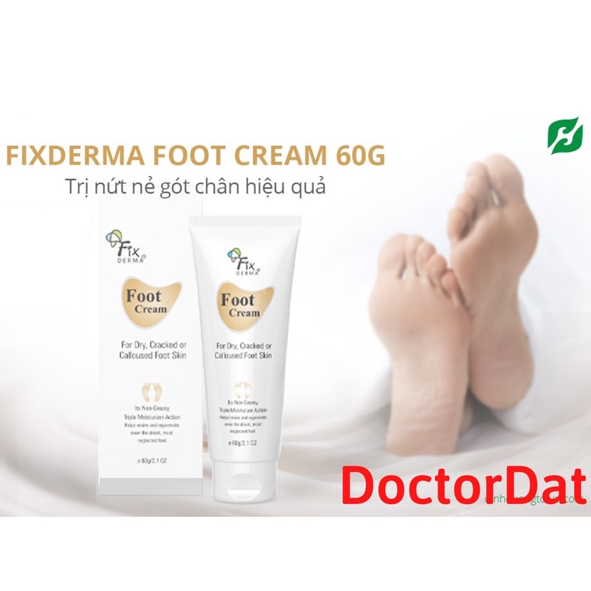 Kem Chống Nứt Nẻ Gót Chân Fixderma Foot Cream 60g ,Kem Dưỡng Mềm Mịn, hàng chính hãng phân phối