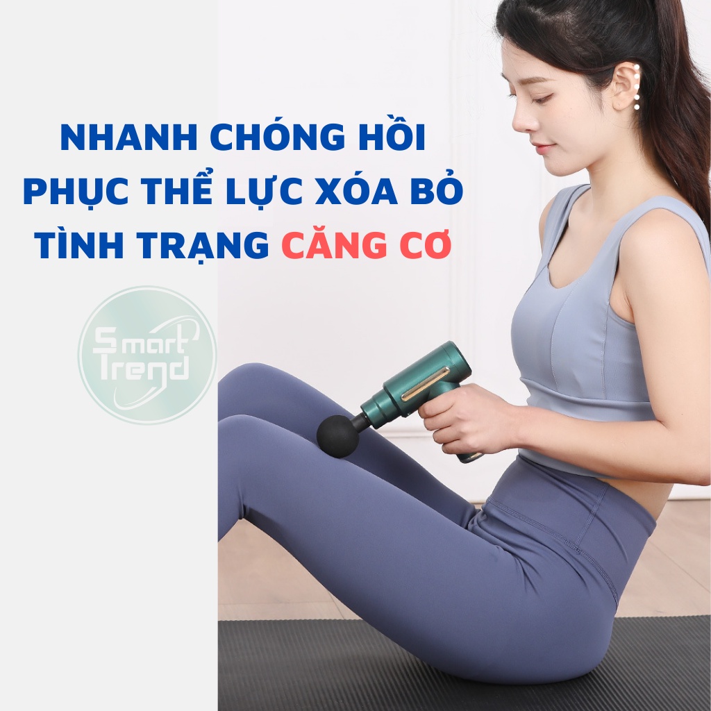 Máy massage cầm tay mini đấm lưng mát xa trị liệu cổ vai gáy 4 đầu 6 chế độ