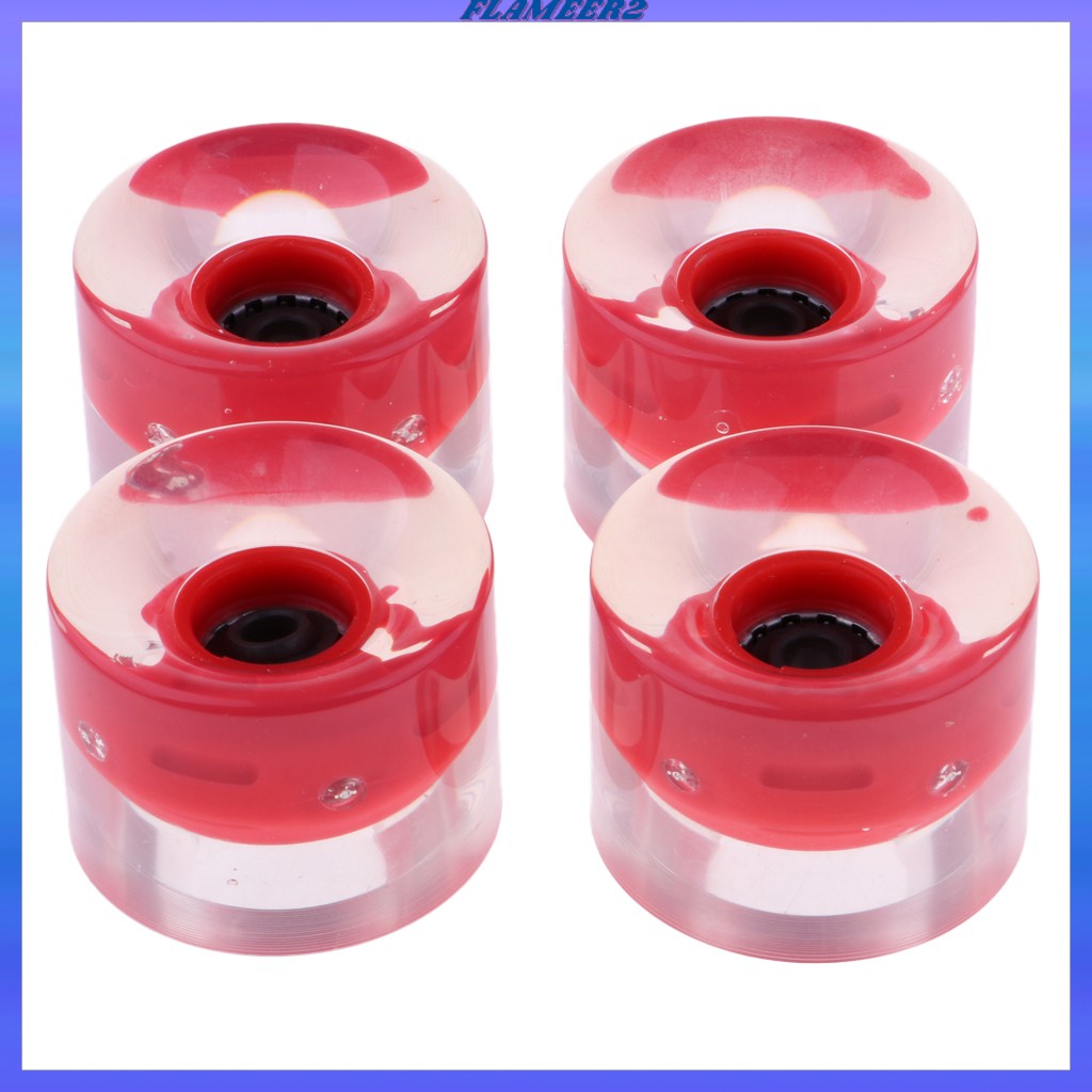 Bộ 4 Bánh Xe Ván Trượt 60mm Đèn Flash 78A