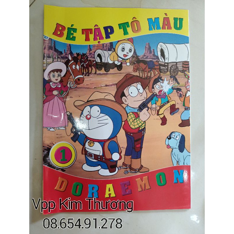 combo 3 quyển tô màu công chúa + doraemon giá sỉ