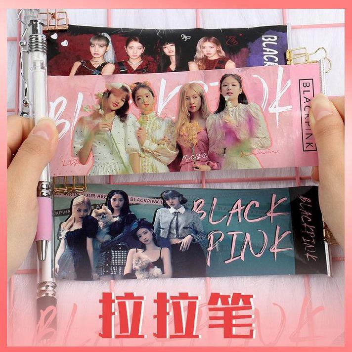 Bút bi Blackpink bút bi kéo ra hình Black pink dành cho fan hâm mộ