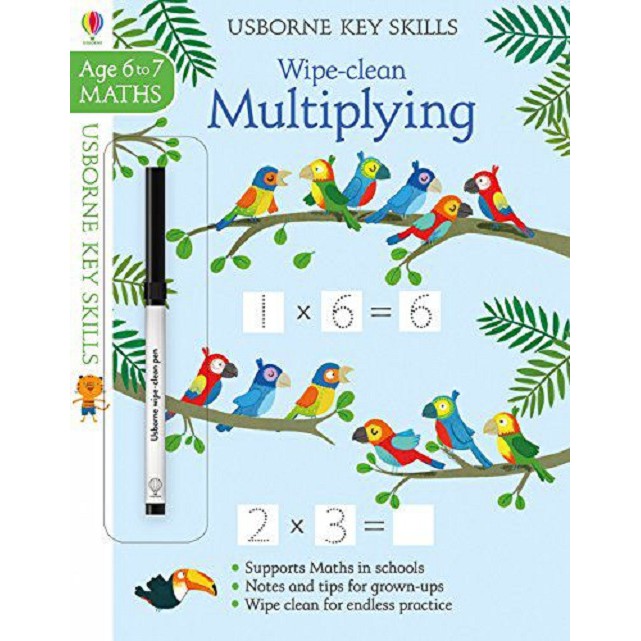 Sách - Anh: Wipe-clean Multiplying Age 6 to 7 Maths