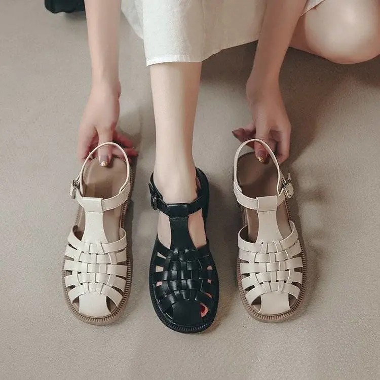 Xăng đan Bít Mũi Đế Dày Thoải Mái Thời Trang Nữ