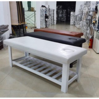Giường spa chân gỗ bền đẹp giường gỗ spa massage body chân gỗ tự nhiên