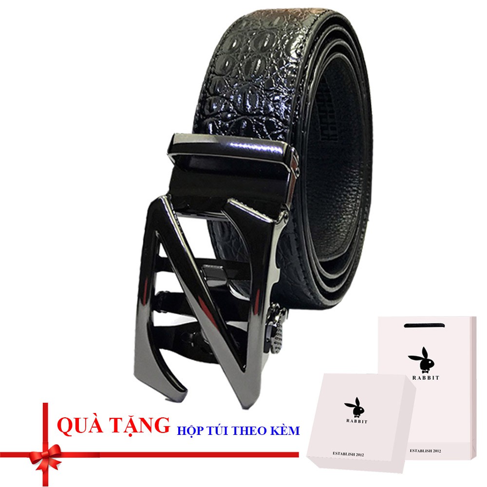Thắt lưng/ dây nịt nam khóa tự động có hộp đựng hãng RB theo kèm
