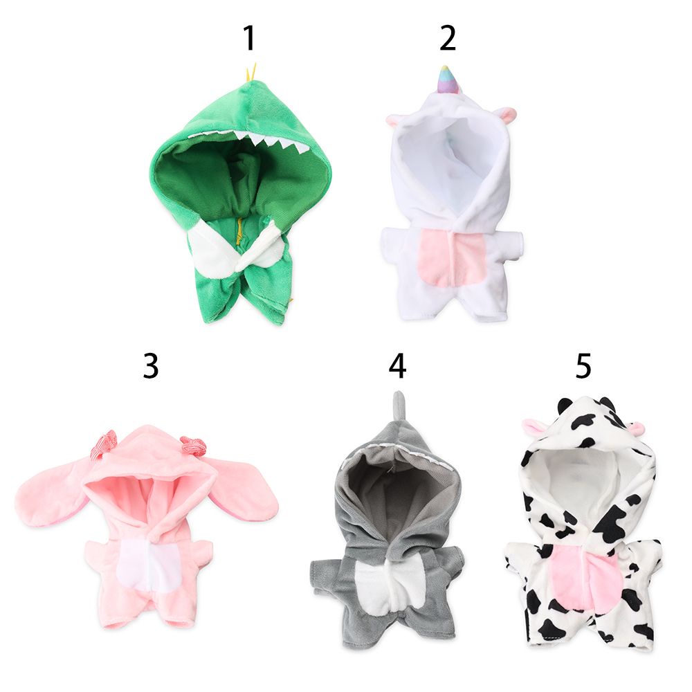 Đồ ngủ quần dài vải cotton hình khủng long cho búp bê 20cm