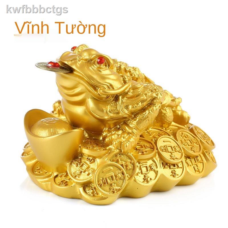 ◑☼☬Kỷ niệm chương Cóc vàng May mắn trang trí nhựa chân kiềng Công ty Jin Chan Shop Khai trương Quà tặng Phong thủy Nhà c