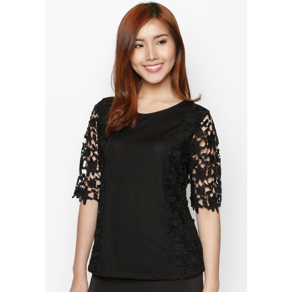 Áo kiểu phối ren - Lovadova B04C002