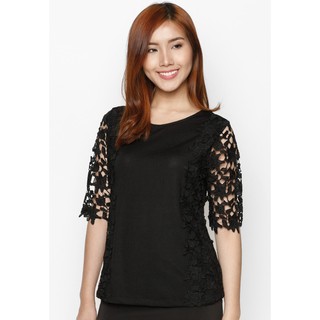 Áo kiểu phối ren - lovadova b04c002