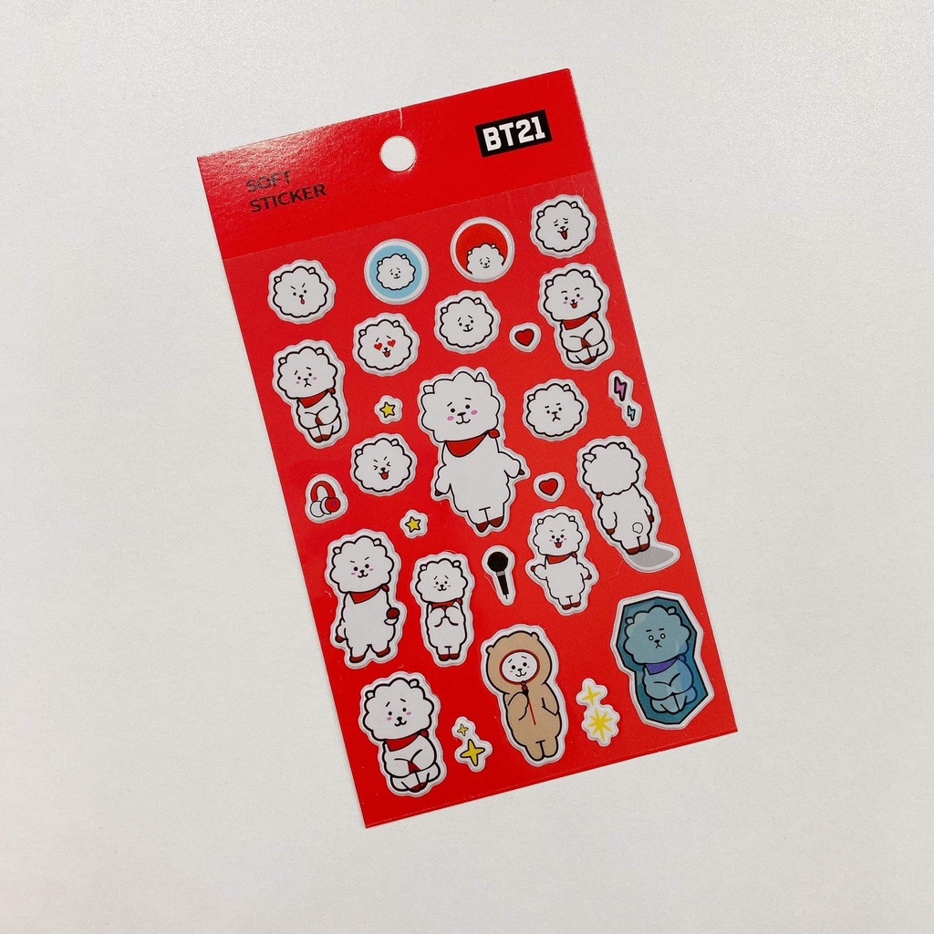 Tấm Sticker BT21 Dễ Thương - Hình Dán BTS