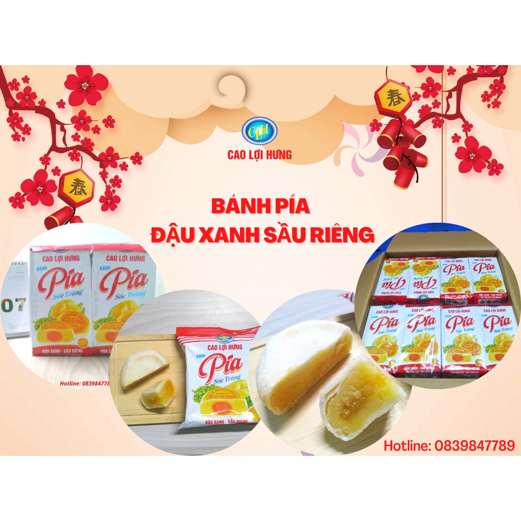 [TÚI 4 CÁI] BÁNH PÍA SÓC TRĂNG ĐẬU XANH SẦU RIÊNG 70G