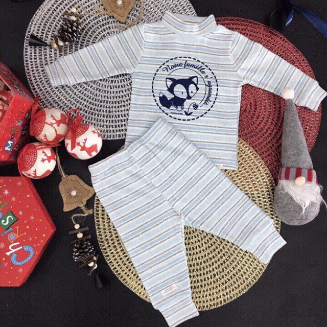Bộ cotton cổ 3 phân Momma Baby