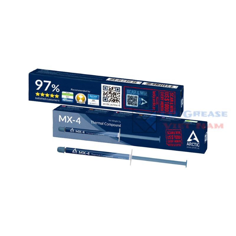 Keo tản nhiệt Arctic MX4 2grams mẫu 2020