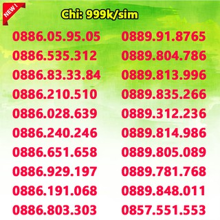 Sim số đẹp Vinaphone đồng giá 1000k