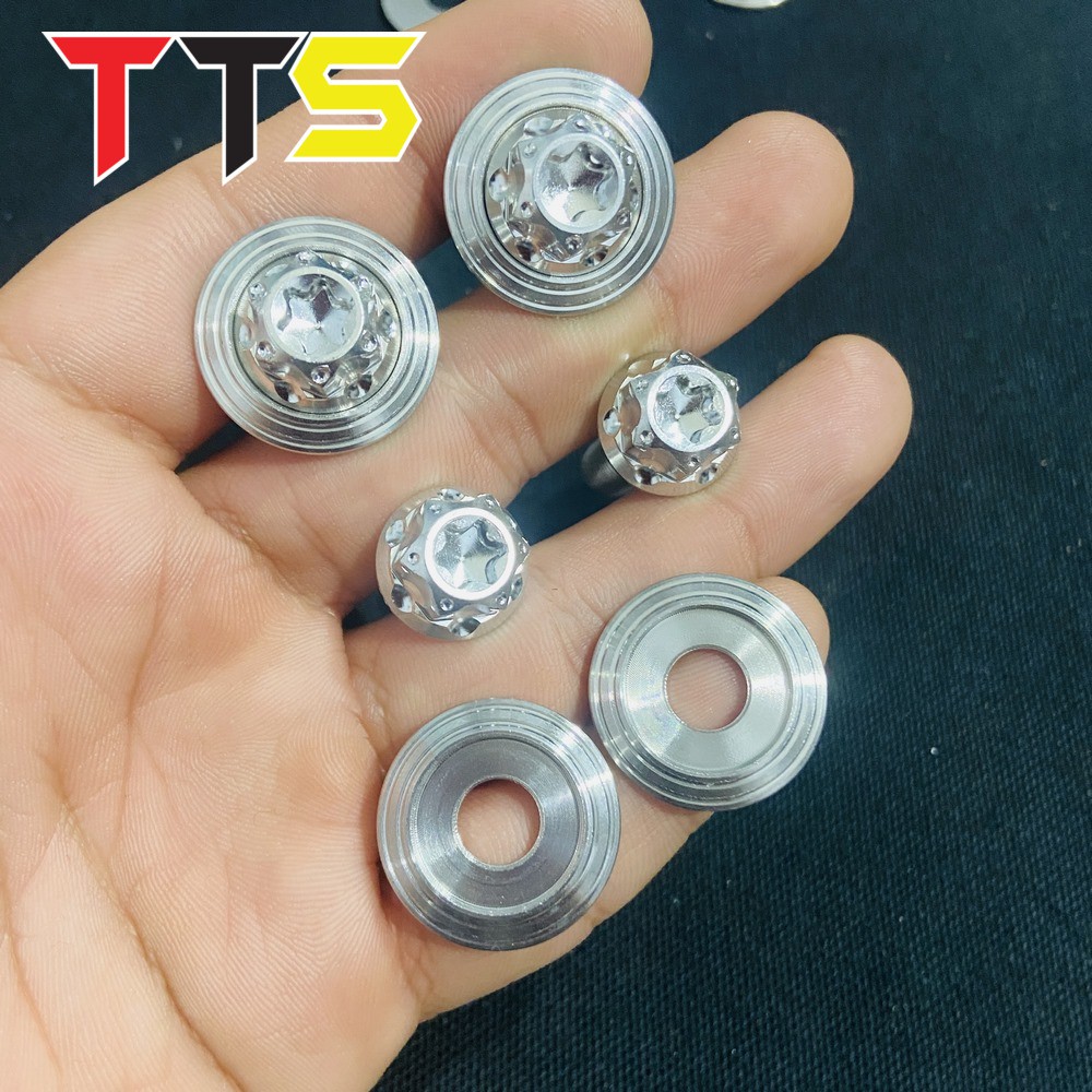 COMBO 4 ỐC GÁC CHÂN KÈM LÔNG ĐỀN SALAYA SỬ DỤNG CHO GÁC CHÂN WAVE, GÁC CHÂN DÀI ( WAVE NHỎ )