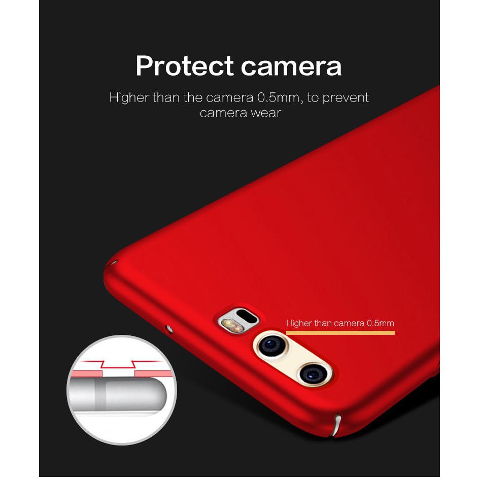 Ốp lưng Huawei P10 Plus nhựa cứng màu phủ nhung mịn