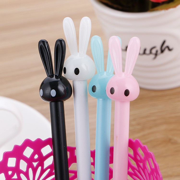 Bút gel nước hình thỏ mực đen ngòi 0.5mm nhiều màu sắc cute dễ thương