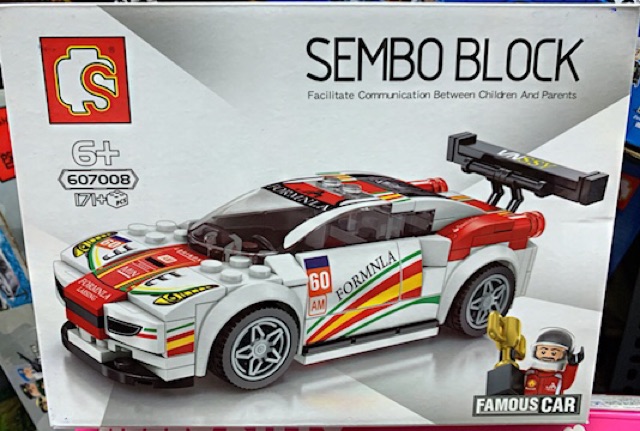 Đồ Chơi Lắp Ráp Xếp Hình Sembo Block Xe Đua Thế Hệ Mơi-178 mảnh