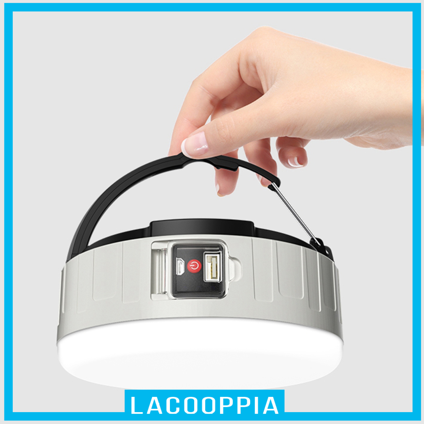 [LACOOPPIA]Camping Lantern Solar/USB Light Bulb Tent Lamp 400 lumen Lights