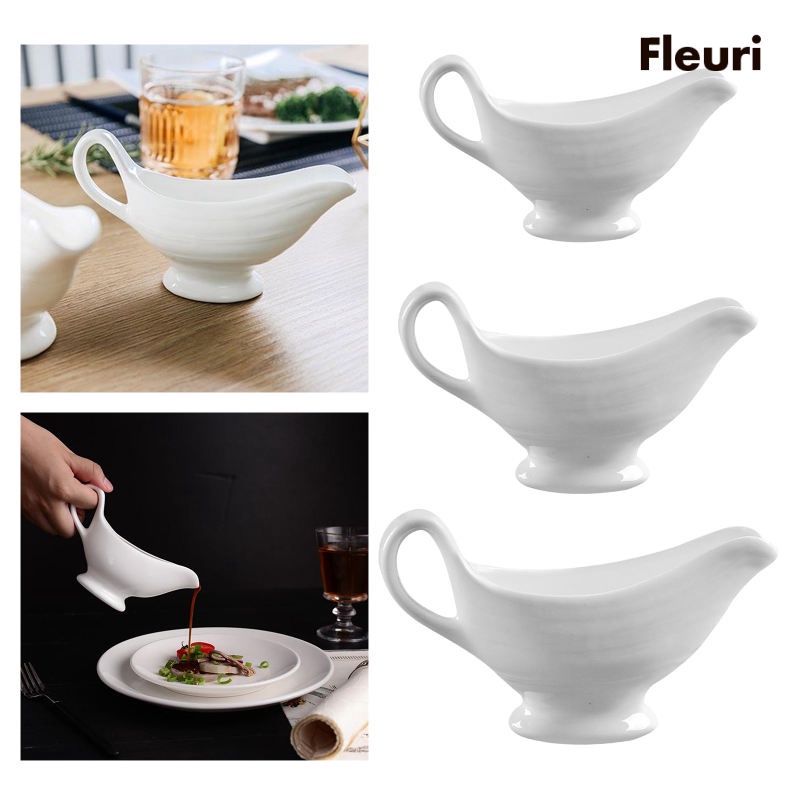 Chén đựng nước chấm hình chiếc thuyền bằng sứ cao cấp màu trắng