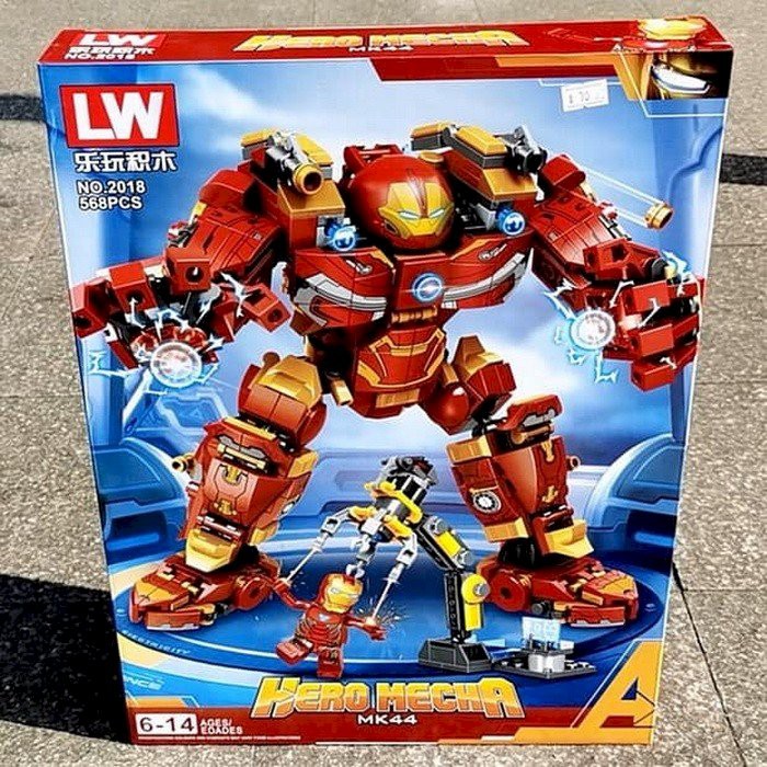 Đồ chơi lego Hulkbuster Iron man 568 pcs LANLAN KIDS lắp ráp mô hình người sắt (No.2018)