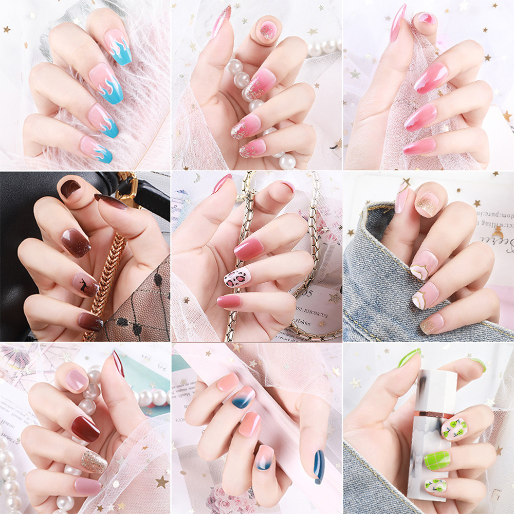 Set 24 Móng Tay Giả Kèm Keo Dán Tiện Dụng