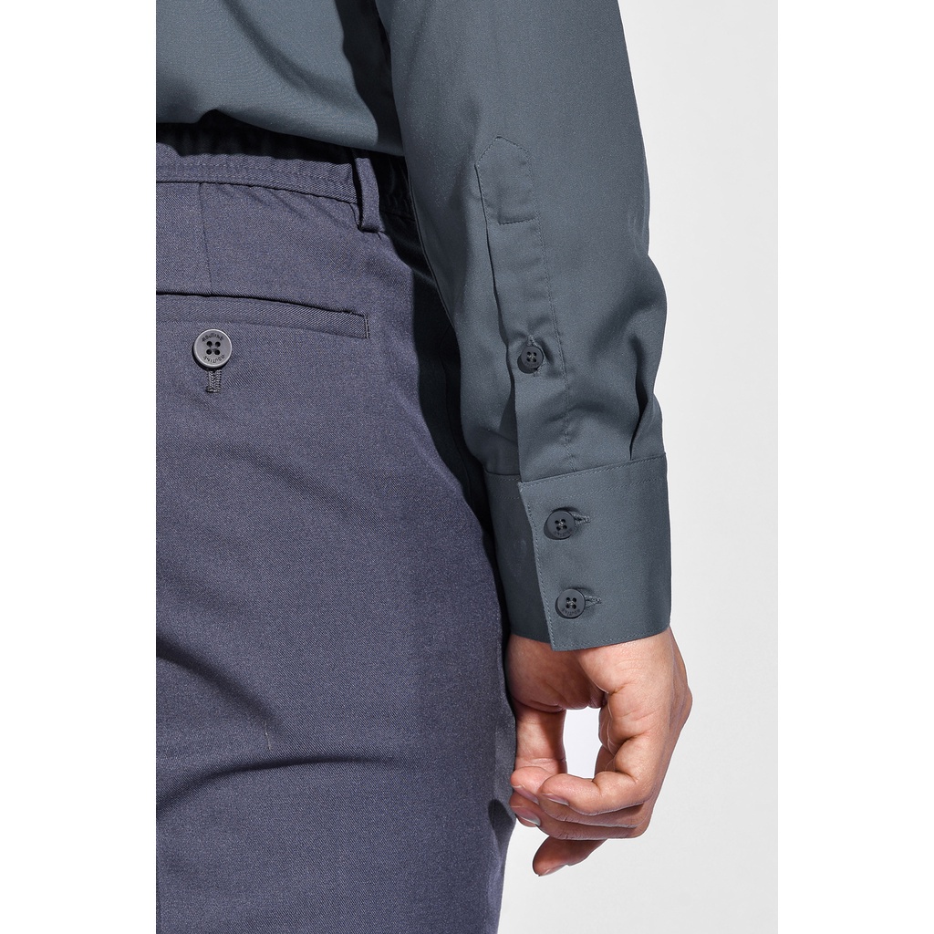 Áo Sơ Mi Tay Dài Nam Modal Trơn Form Fitted - Routine 10S20SHL022