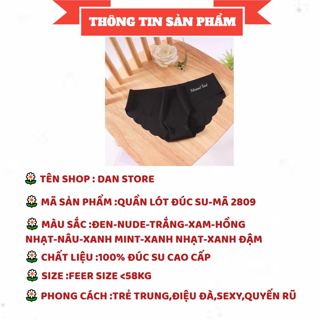Quần Lót Nữ - Quần Lót Nữ đúc su thiết kế viền sóng không đường may thoáng mát DAN STORE MÃ 1028