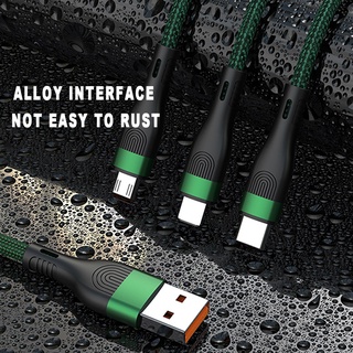 Dây cáp sạc nhanh Micro/Type-C/IP6A 3 trong 1