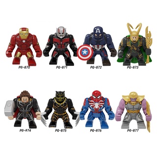 Marvel Avengers Battle Thanos Hulk Iron Man Ant-Man Mô hình tượng nhỏ Xây dựng Khối xây dựng Đồ chơi cho bé trai Quà tặng