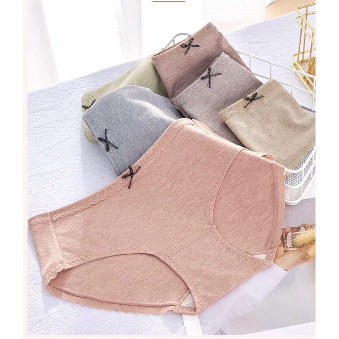 Combo 5 Quần Lót Xuất Khẩu Thun Cotton Co Giãn 4 Chiều Lưng Vừa, Sợi Bông Mềm Mại, Có Đáy Kháng Khuẩn Thoáng Khí | BigBuy360 - bigbuy360.vn